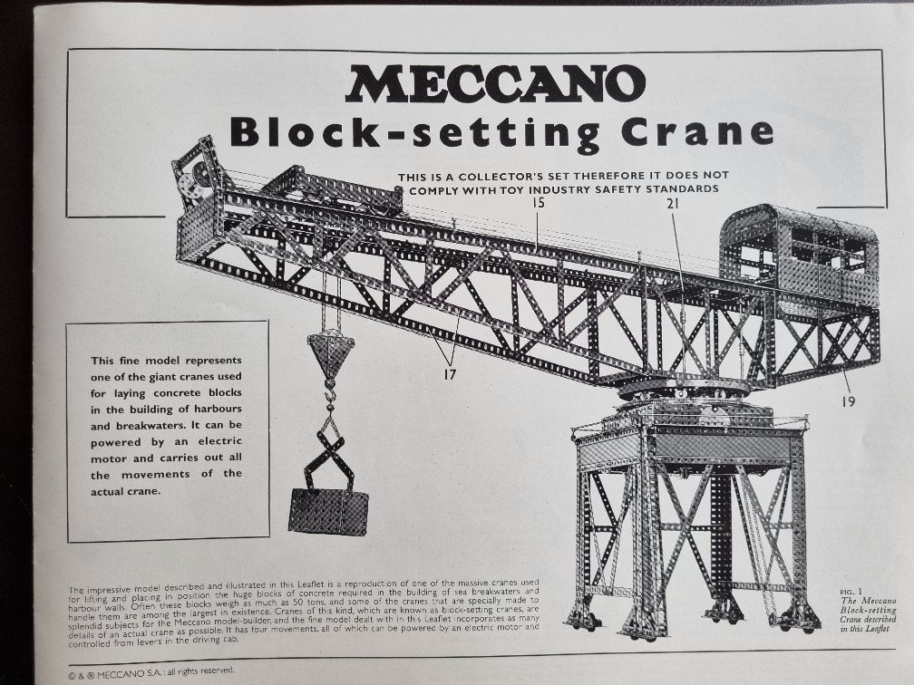 Meccano giant block setting crane online